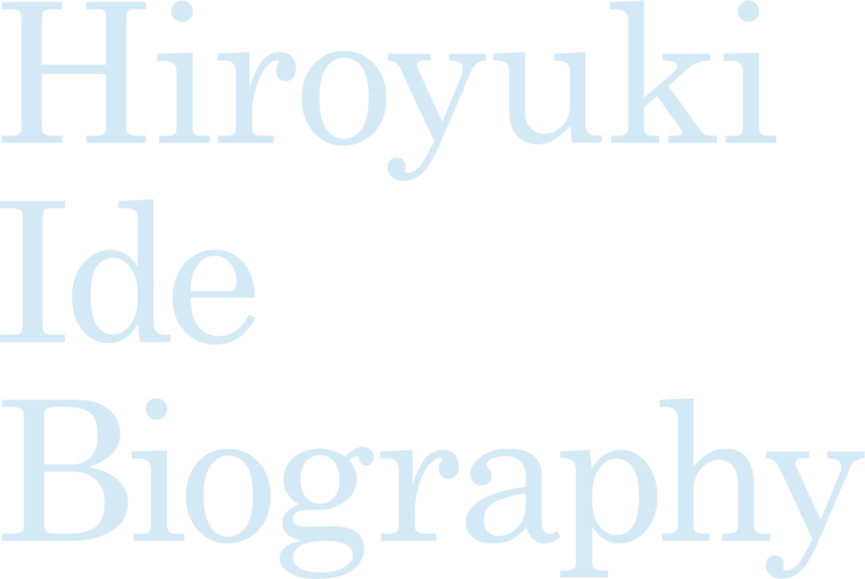 hiroyuki ide biography